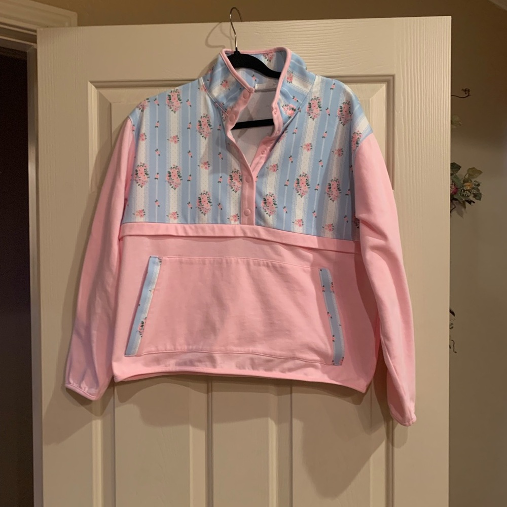 Rare raw Pink and Blue Sweatshirt